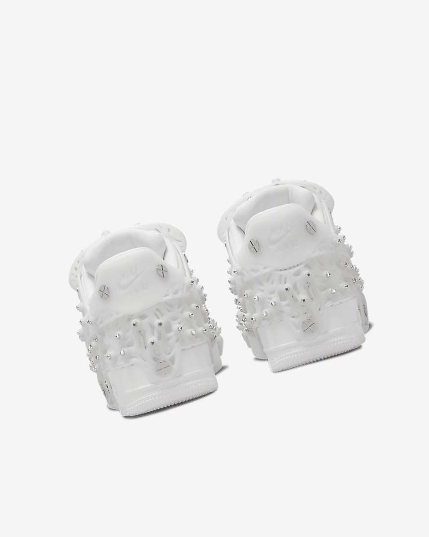 White / Metal Silver / White Nike Air Force 1 LXX x Swarovski Women's Sneakers | CA_5513