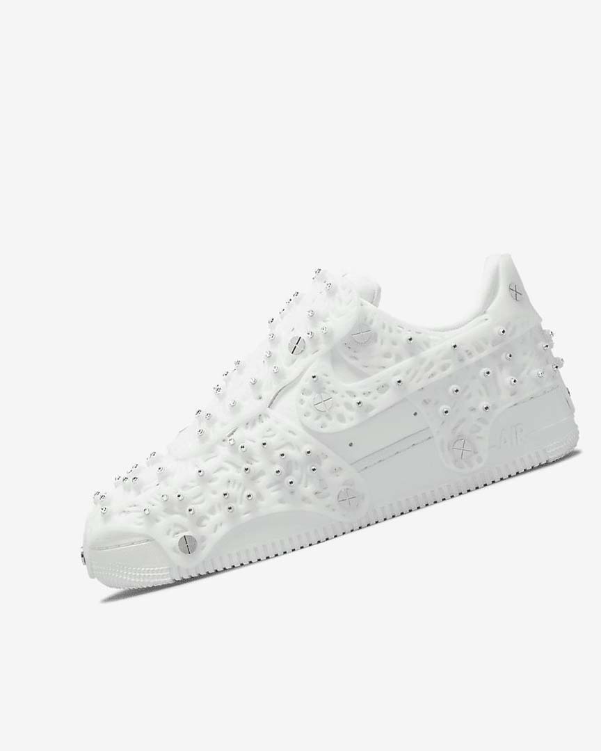 White / Metal Silver / White Nike Air Force 1 LXX x Swarovski Women\'s Sneakers | CA_5513