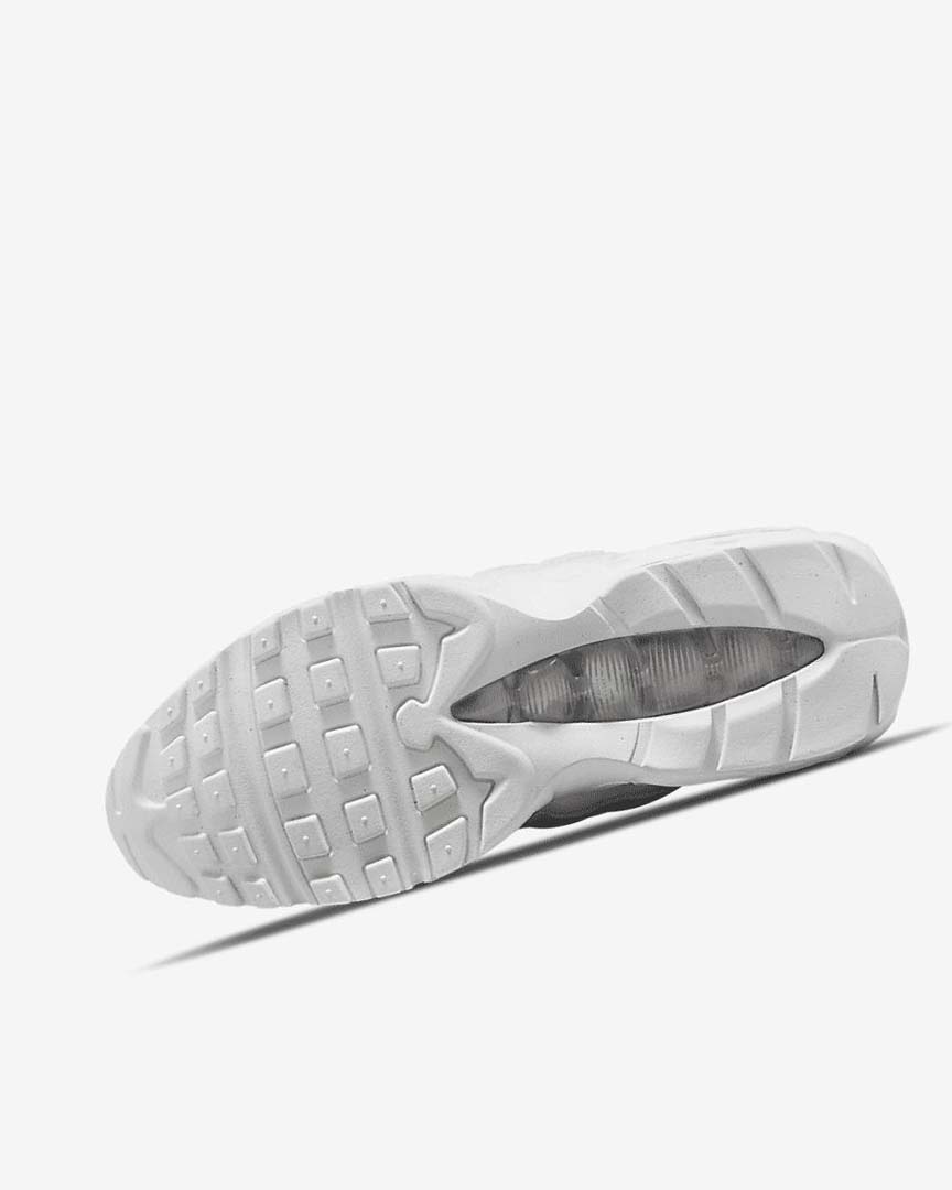 White / Metal Silver / White Nike Air Max 95 Women's Casual Shoes | CA_2882