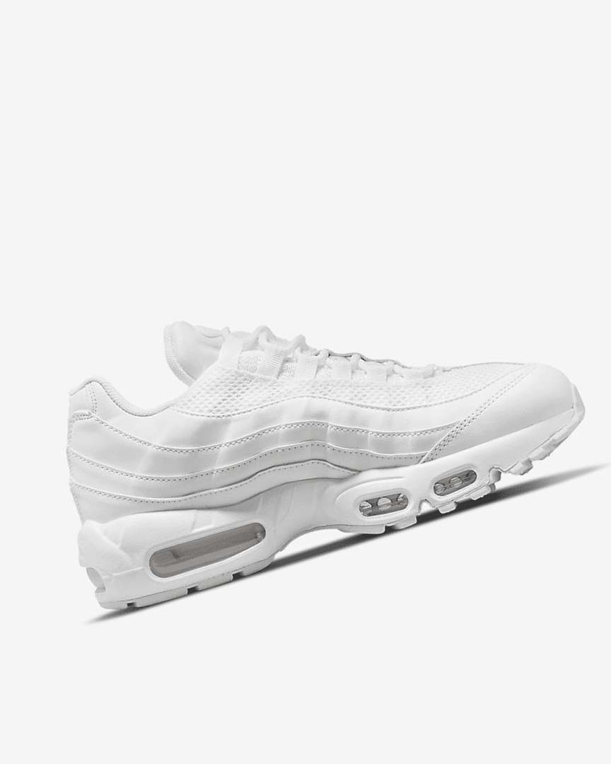 White / Metal Silver / White Nike Air Max 95 Women's Casual Shoes | CA_2882