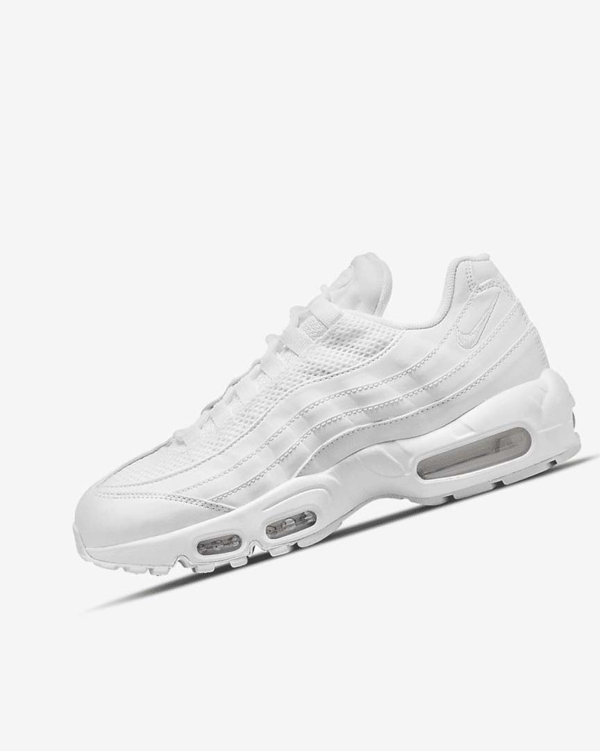 White / Metal Silver / White Nike Air Max 95 Women\'s Casual Shoes | CA_2882