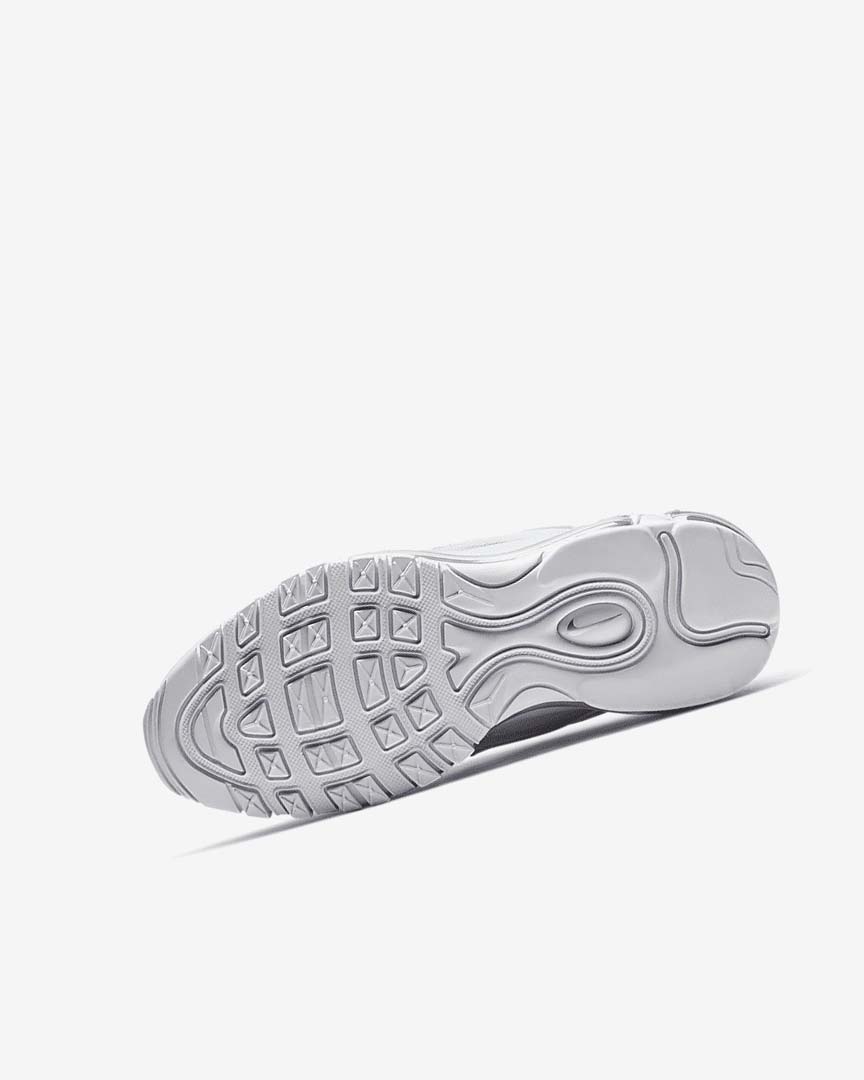 White / Metal Silver / White Nike Air Max 97 Boys' Casual Shoes | CA_2965