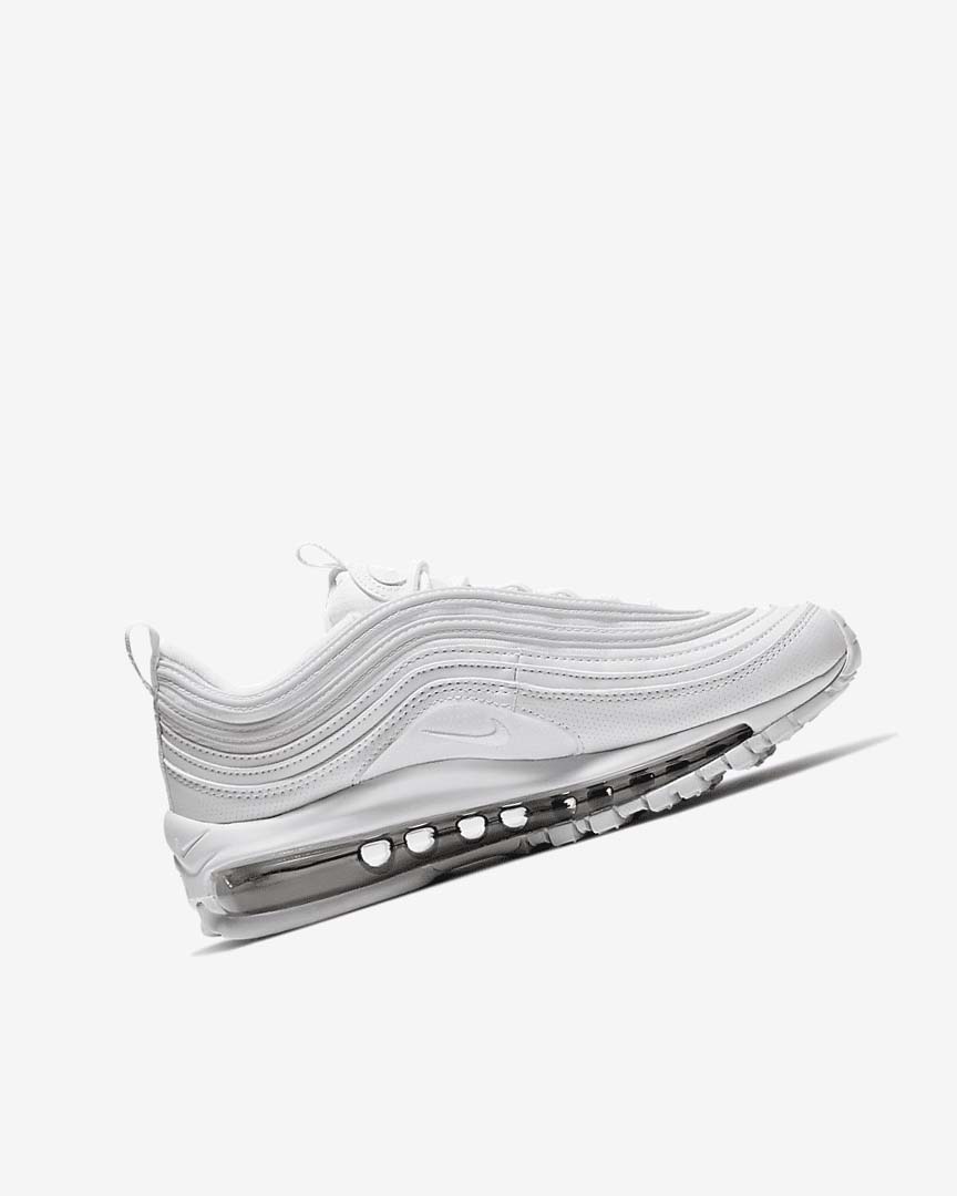 White / Metal Silver / White Nike Air Max 97 Boys' Casual Shoes | CA_2965