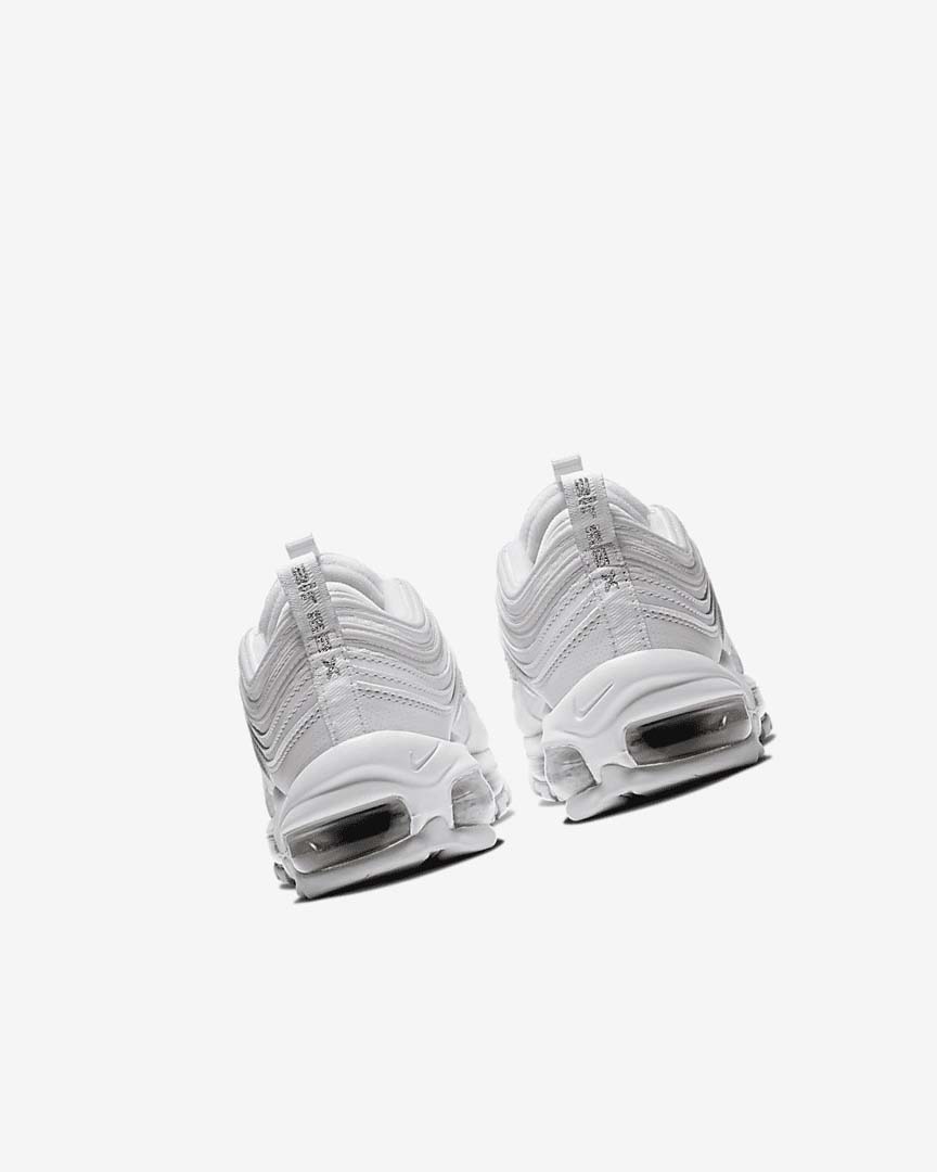 White / Metal Silver / White Nike Air Max 97 Boys' Casual Shoes | CA_2965