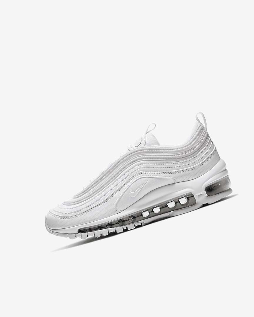 White / Metal Silver / White Nike Air Max 97 Boys\' Casual Shoes | CA_2965