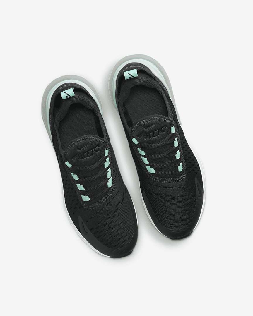 White / Mint / Black Nike Air Max 270 Girls' Casual Shoes | CA_5182