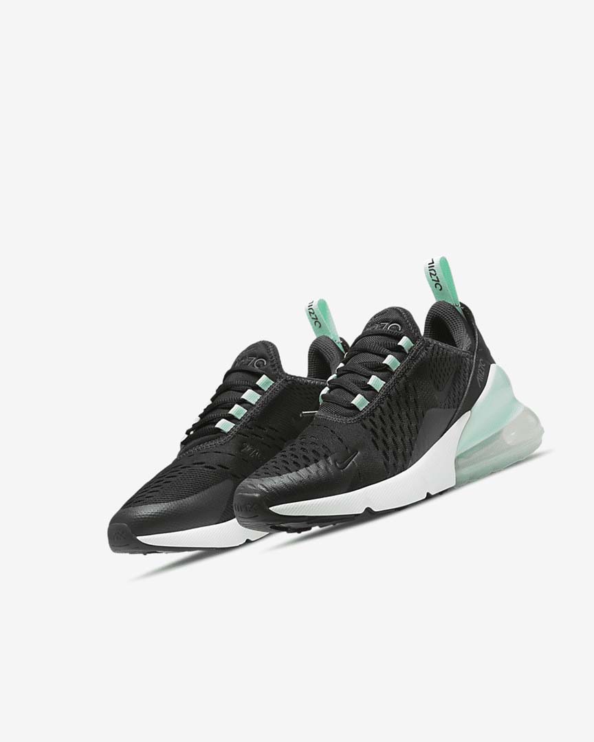 White / Mint / Black Nike Air Max 270 Girls' Casual Shoes | CA_5182