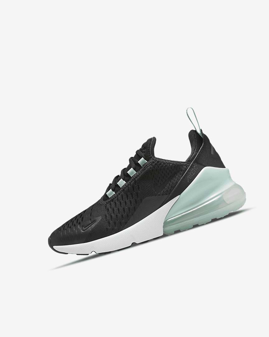 White / Mint / Black Nike Air Max 270 Girls\' Casual Shoes | CA_5182