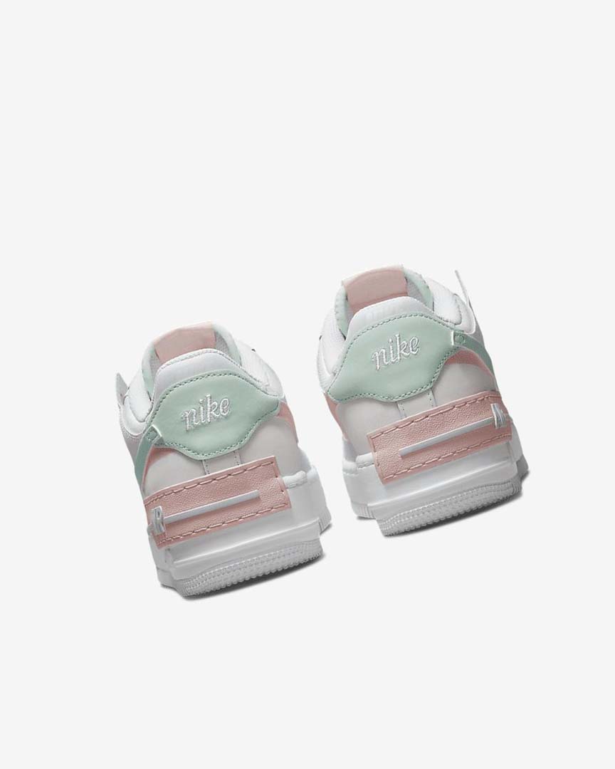 White / Mint / Grey Nike Air Force 1 Shadow Women's Sneakers | CA_1203