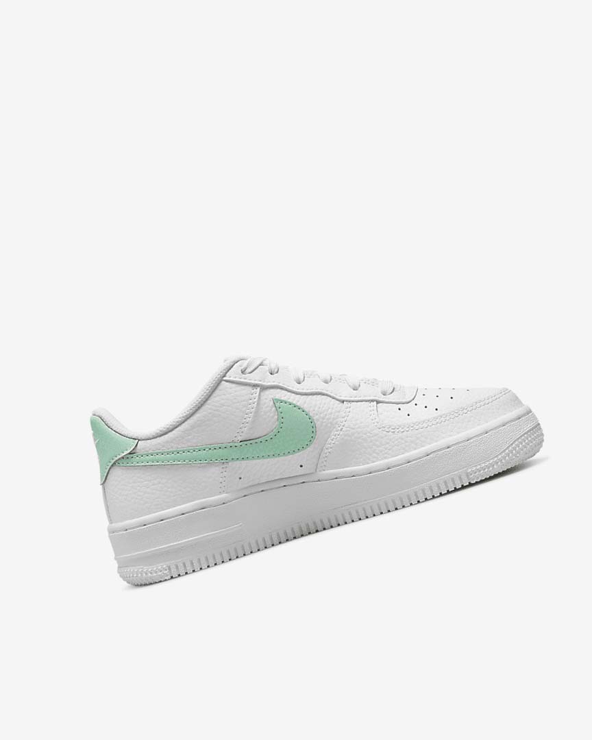 White / Mint Nike Air Force 1 Girls' Sneakers | CA_4747