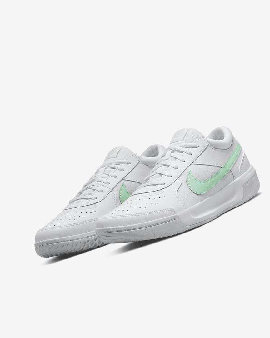 White / Mint Nike Court Zoom Lite 3 Women's Tennis Shoes | CA_4608