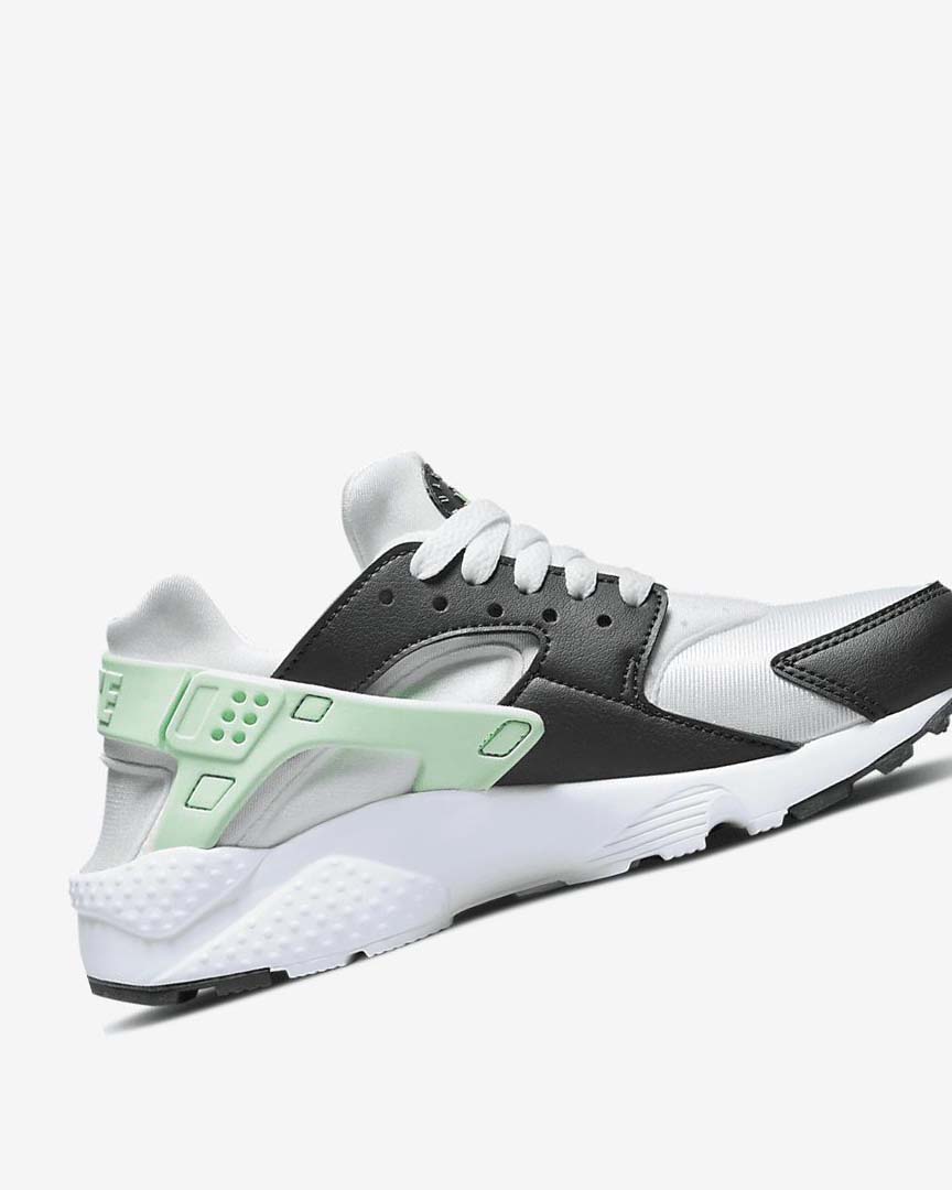White / Mint Nike Huarache Run Girls' Shoes | CA_5225