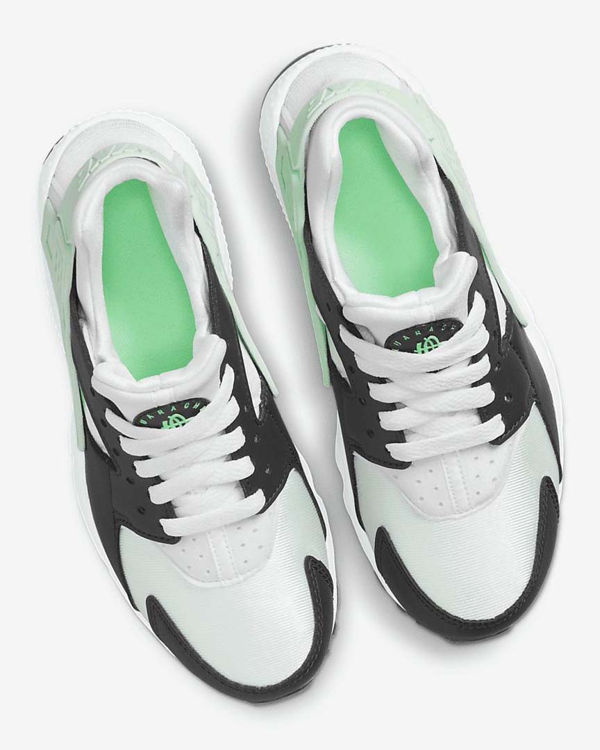 White / Mint Nike Huarache Run Girls' Shoes | CA_5225