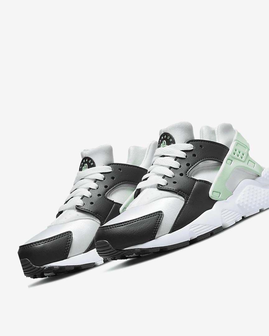 White / Mint Nike Huarache Run Girls' Shoes | CA_5225
