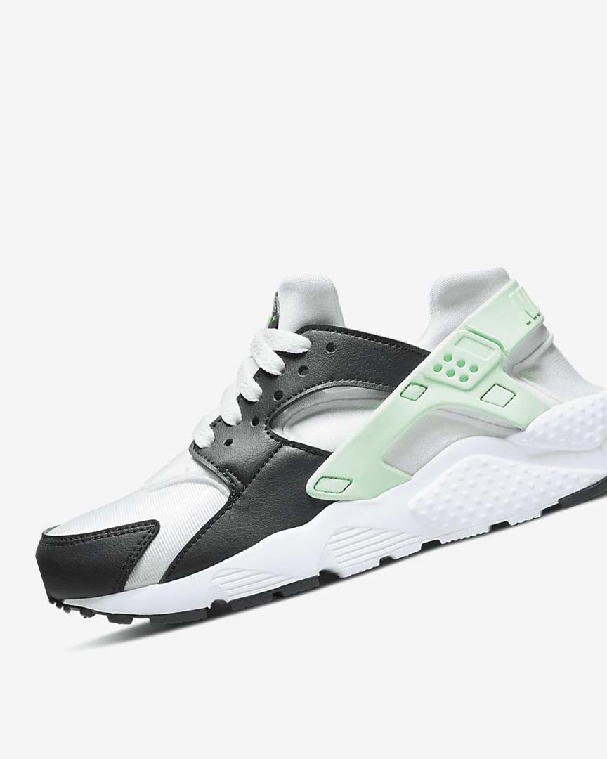 White / Mint Nike Huarache Run Girls\' Shoes | CA_5225