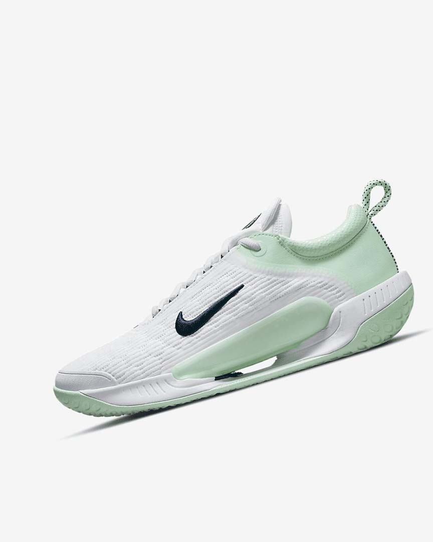 White / Mint / Obsidian Nike Court Zoom NXT Women\'s Tennis Shoes | CA_3001