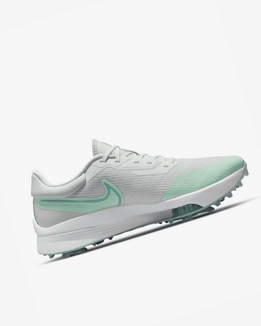 White / Mint / Platinum / Turquoise Nike Air Zoom Infinity Tour NEXT% Men's Golf Shoes | CA_2384