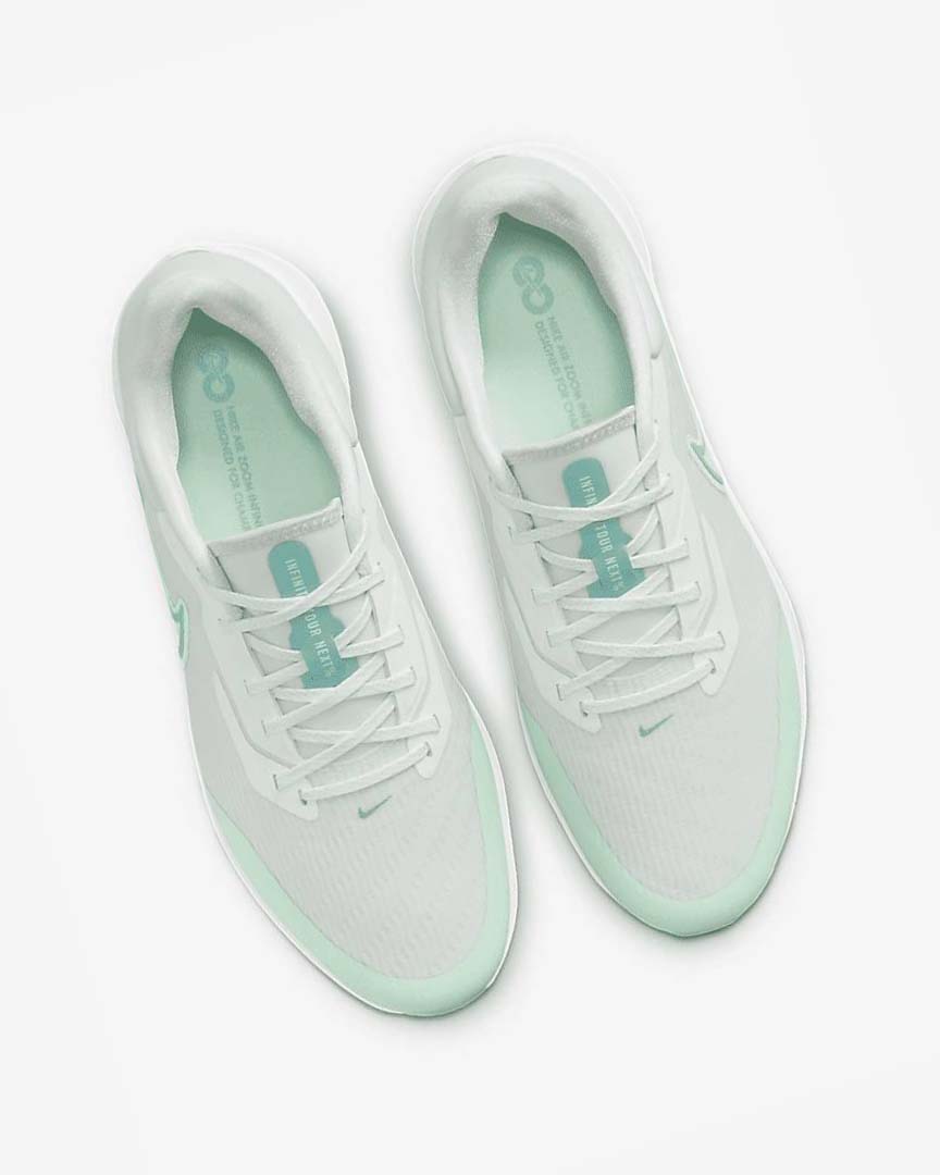 White / Mint / Platinum / Turquoise Nike Air Zoom Infinity Tour NEXT% Men's Golf Shoes | CA_2384