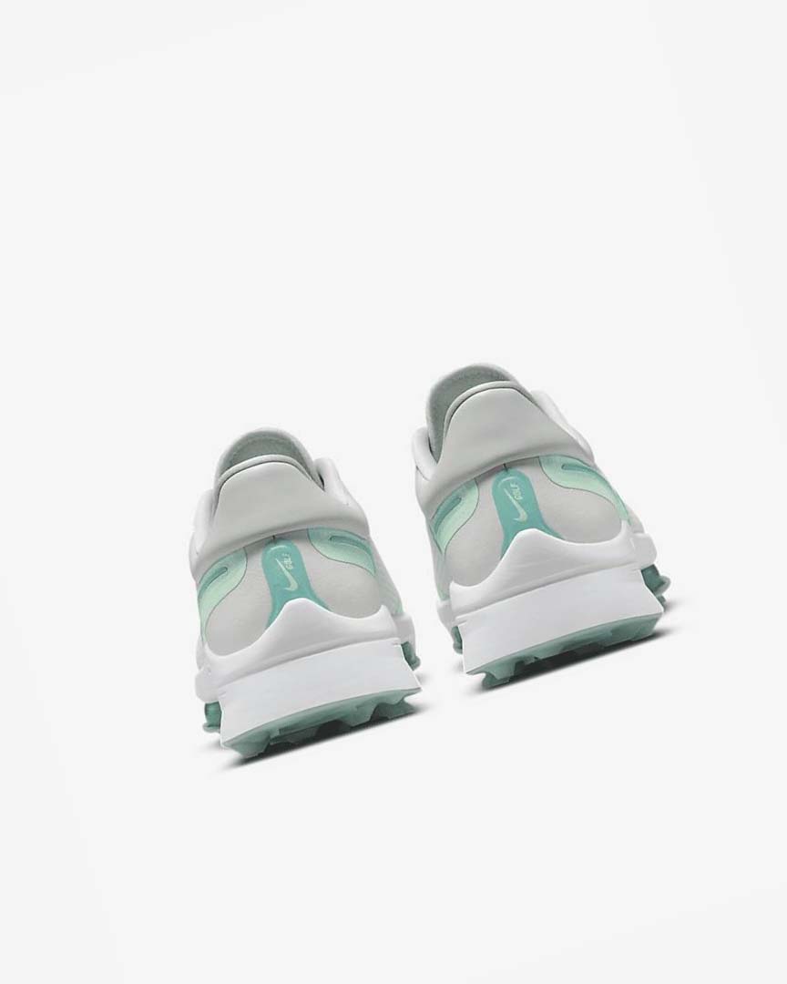 White / Mint / Platinum / Turquoise Nike Air Zoom Infinity Tour NEXT% Men's Golf Shoes | CA_2384