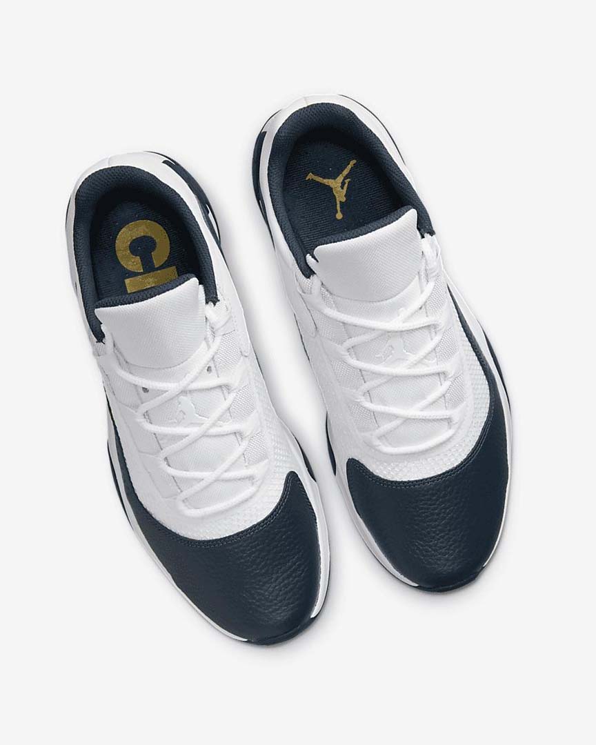 White / Navy Nike Air Jordan 11 CMFT Low Men's Basketball Shoes | CA_2214