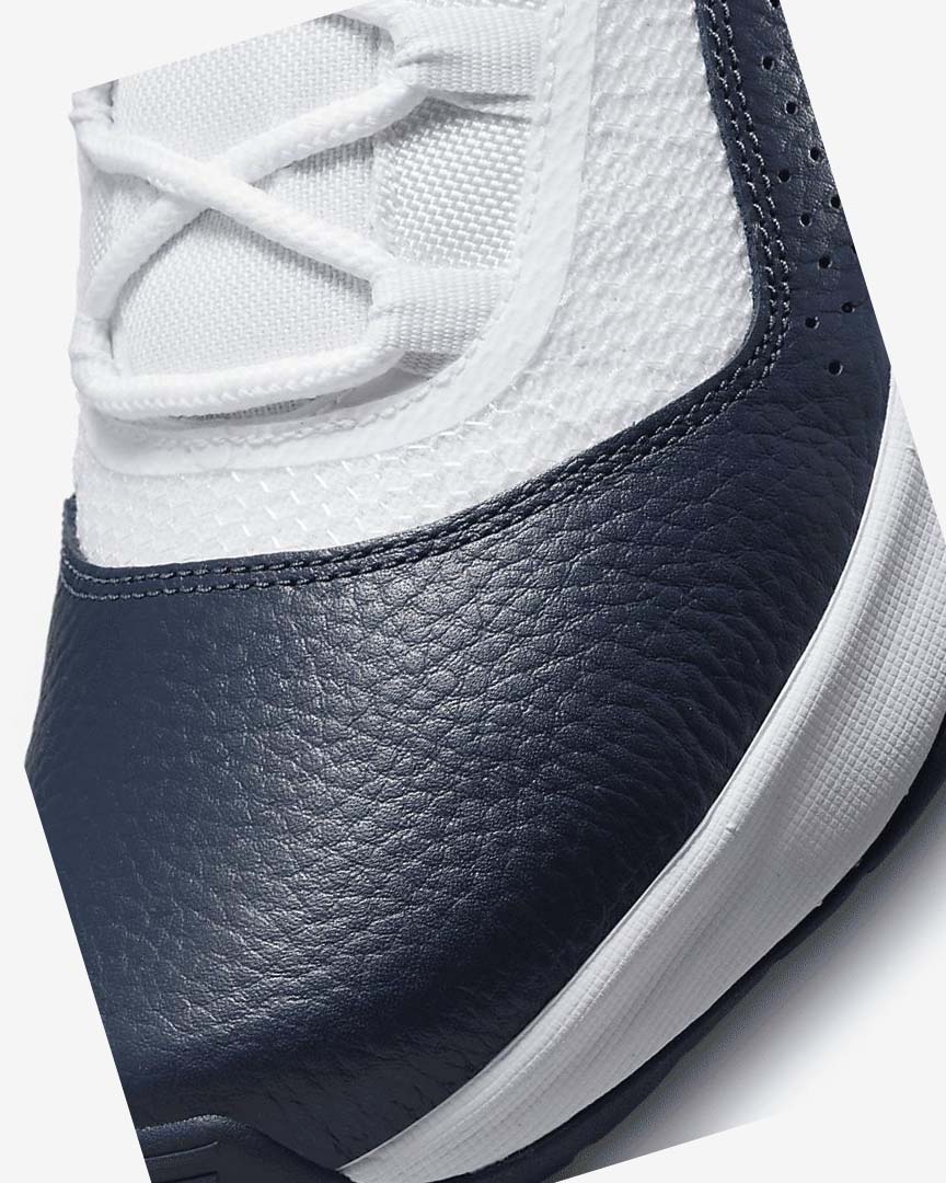 White / Navy Nike Air Jordan 11 CMFT Low Men's Basketball Shoes | CA_2214