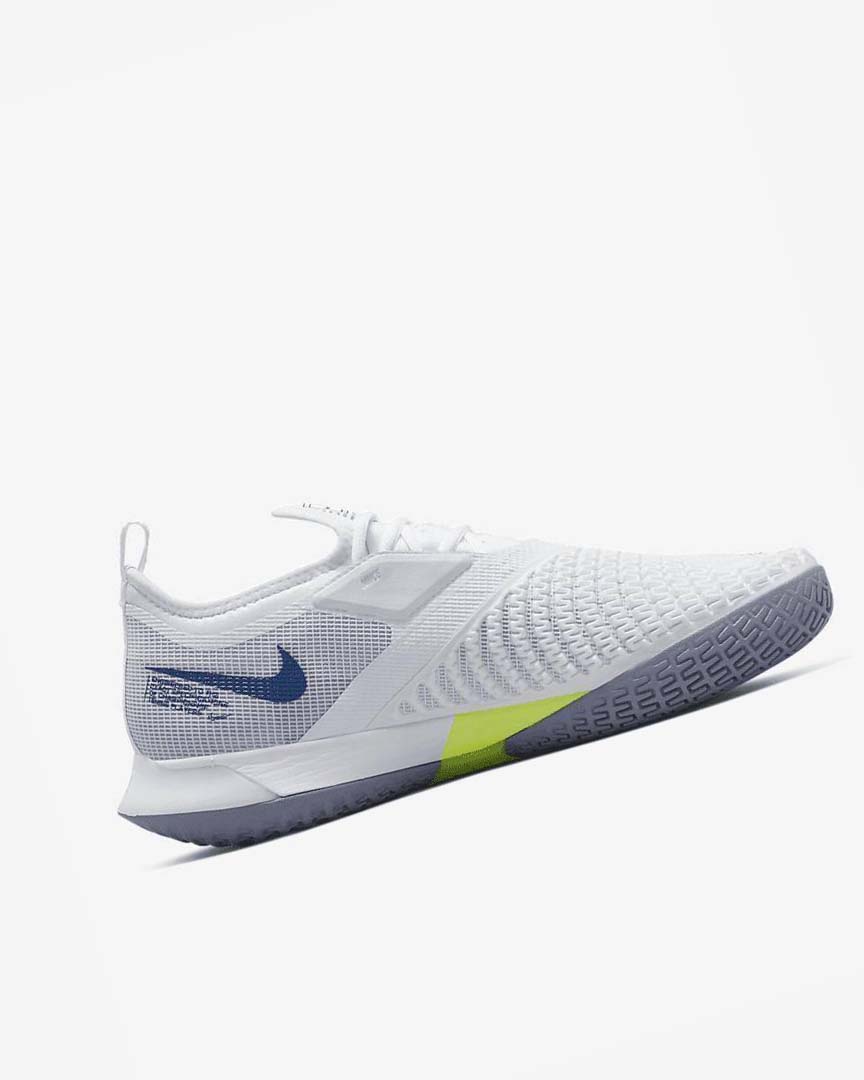 White / Navy Nike Court React Vapor NXT Men's Tennis Shoes | CA_3190