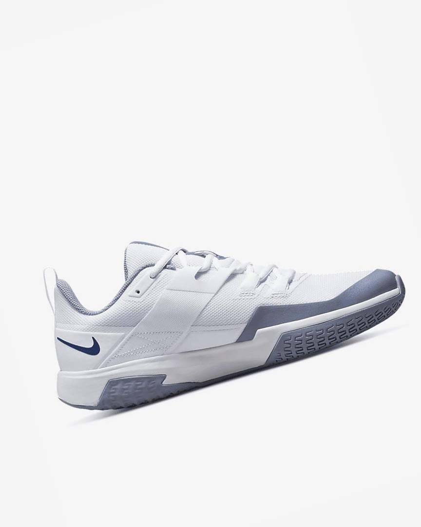 White / Navy Nike Court Vapor Lite Men's Tennis Shoes | CA_5101