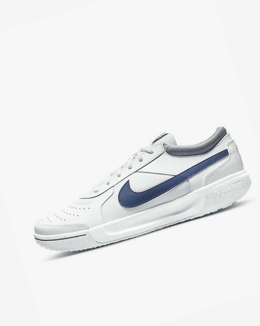 White / Navy Nike Court Zoom Lite 3 Men\'s Tennis Shoes | CA_5135