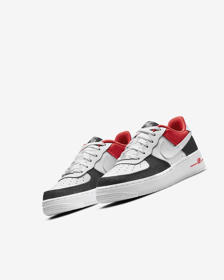 White / Navy / Red / White Nike Air Force 1 LV8 Boys' Sneakers | CA_2515