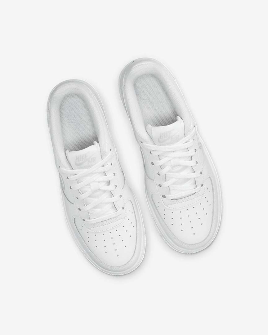 White Nike Air Force 1 Boys' Sneakers | CA_1168