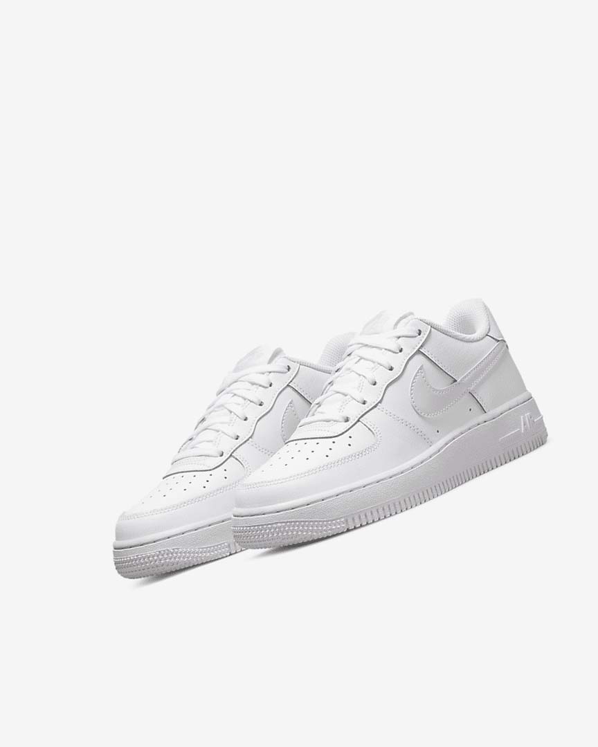 White Nike Air Force 1 Boys' Sneakers | CA_1168