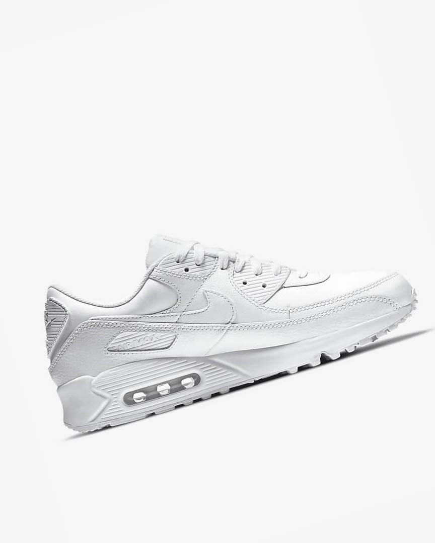 White Nike Air Max 90 LTR Men's Casual Shoes | CA_4824