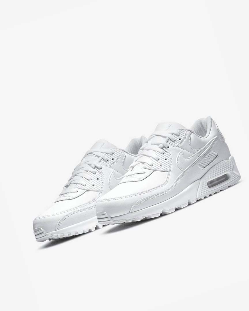 White Nike Air Max 90 LTR Men's Casual Shoes | CA_4824