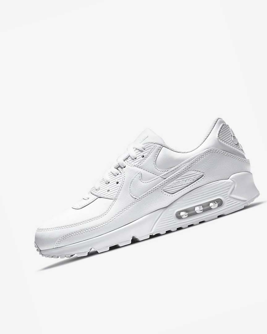 White Nike Air Max 90 LTR Men\'s Casual Shoes | CA_4824