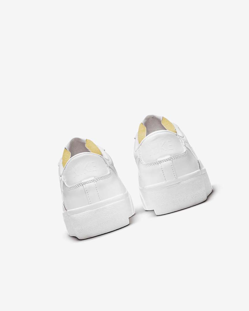 White Nike Blazer Low Platform Women's Sneakers | CA_2253