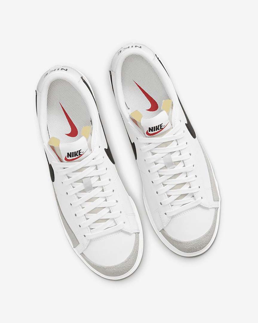White Nike Blazer Low Platform Women's Sneakers | CA_5253