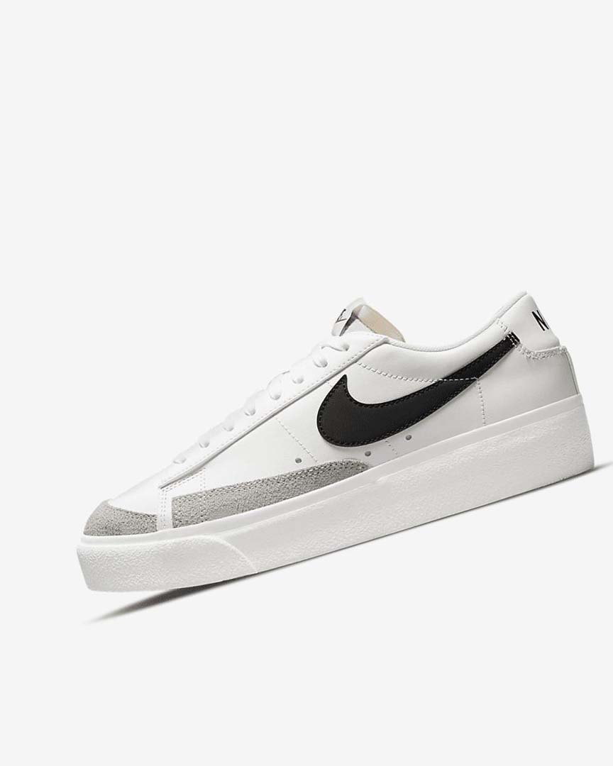 White Nike Blazer Low Platform Women\'s Sneakers | CA_5253