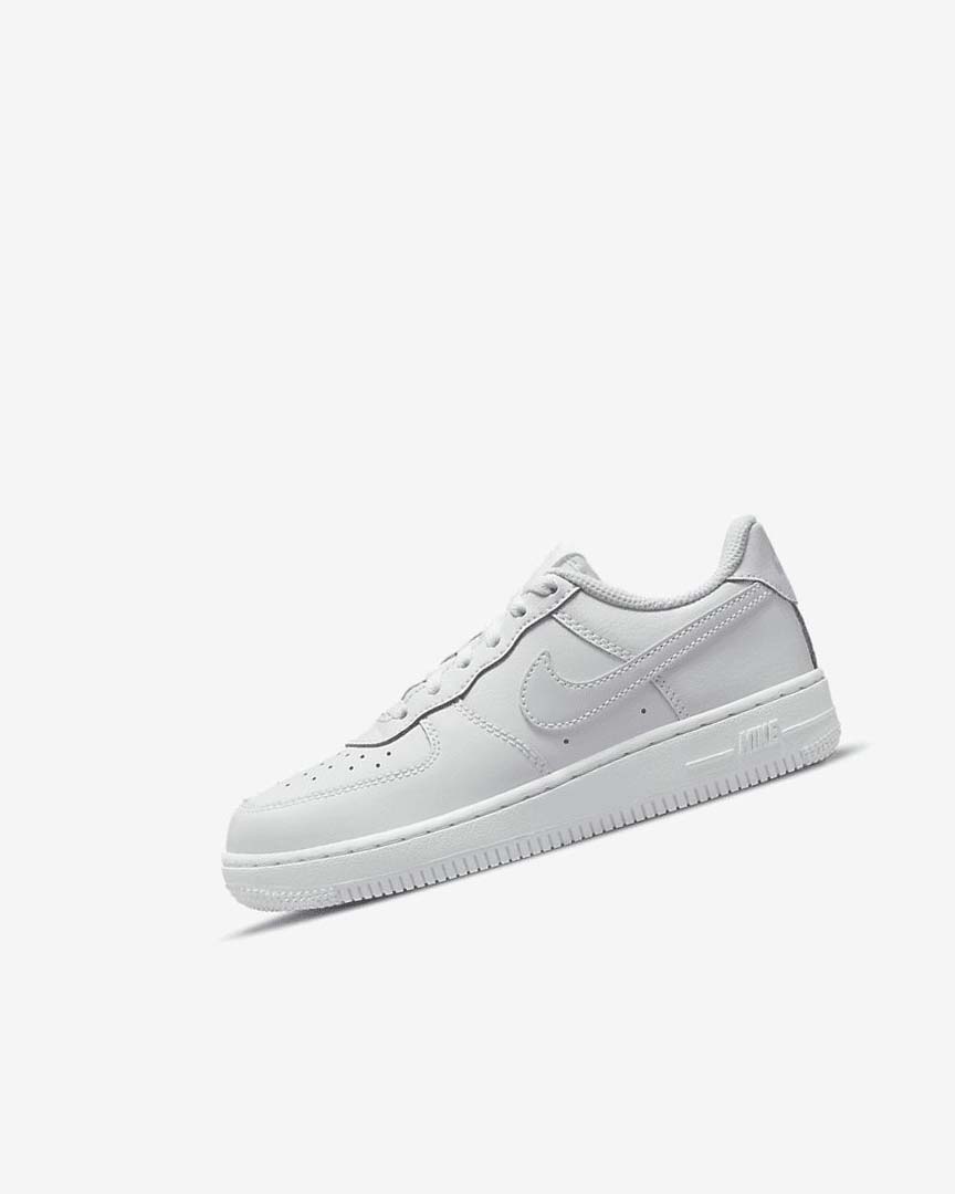 White Nike Force 1 Boys\' Shoes | CA_2591