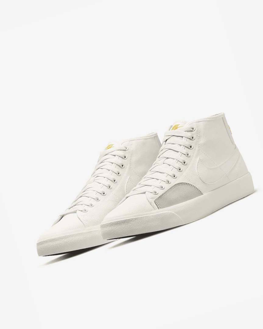 White Nike SB BLZR Court Mid Premium Men's Skate Shoes | CA_2484