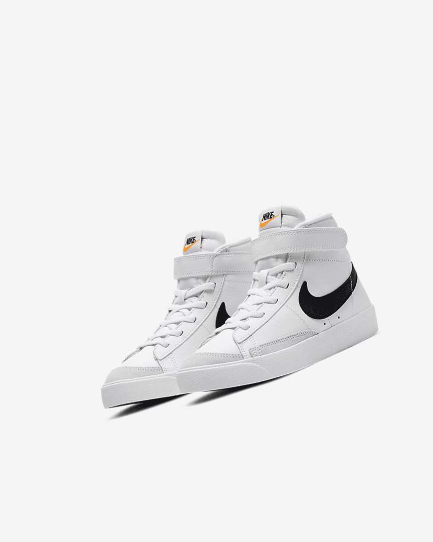 White / Orange / Black Nike Blazer Mid '77 Boys' Sneakers | CA_2417