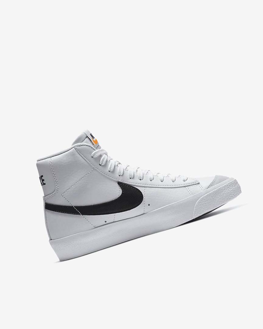 White / Orange / Black Nike Blazer Mid '77 Boys' Sneakers | CA_4610