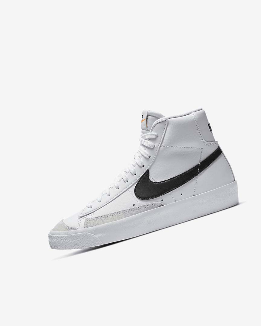 White / Orange / Black Nike Blazer Mid \'77 Girls\' Sneakers | CA_4967