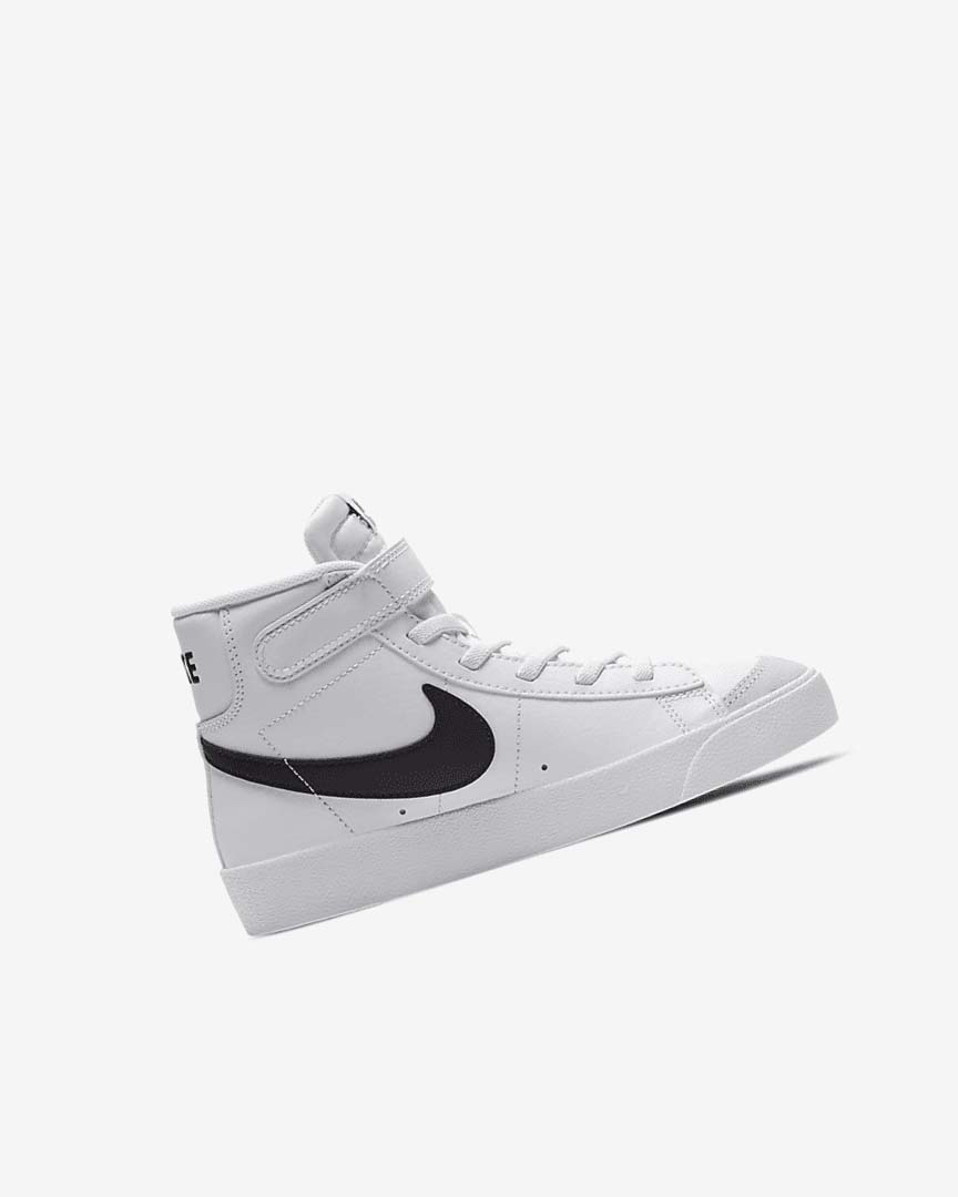 White / Orange / Black Nike Blazer Mid '77 Girls' Sneakers | CA_5322