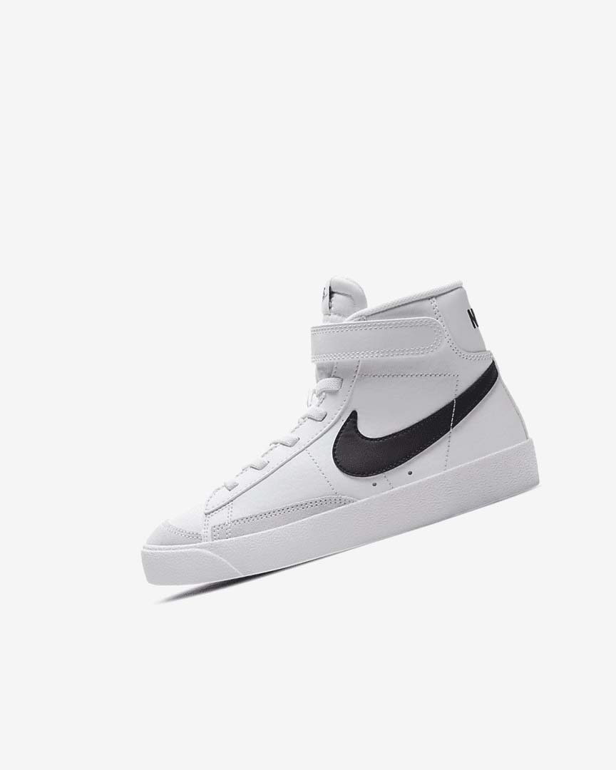 White / Orange / Black Nike Blazer Mid \'77 Girls\' Sneakers | CA_5322
