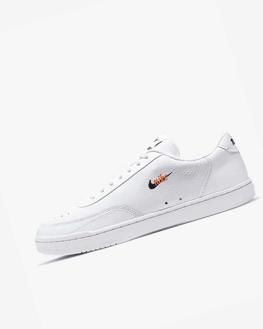 White / Orange / Black Nike Court Vintage Premium Men\'s Sneakers | CA_2789