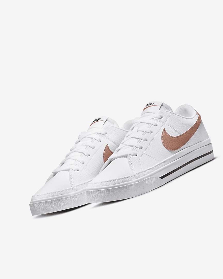 White / Orange / Black / Rose Nike Court Legacy Next Nature Women's Sneakers | CA_2317