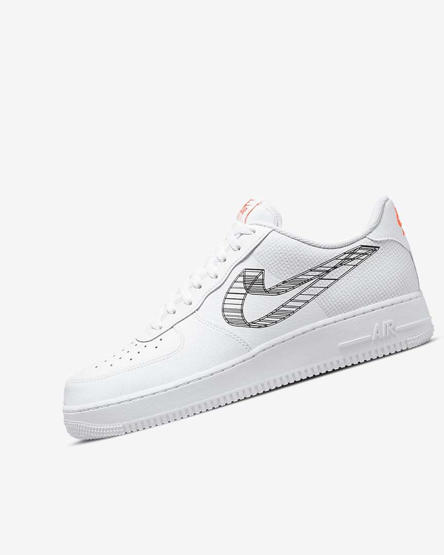 White / Orange / Platinum / Black Nike Air Force 1 \'07 Men\'s Sneakers | CA_4987