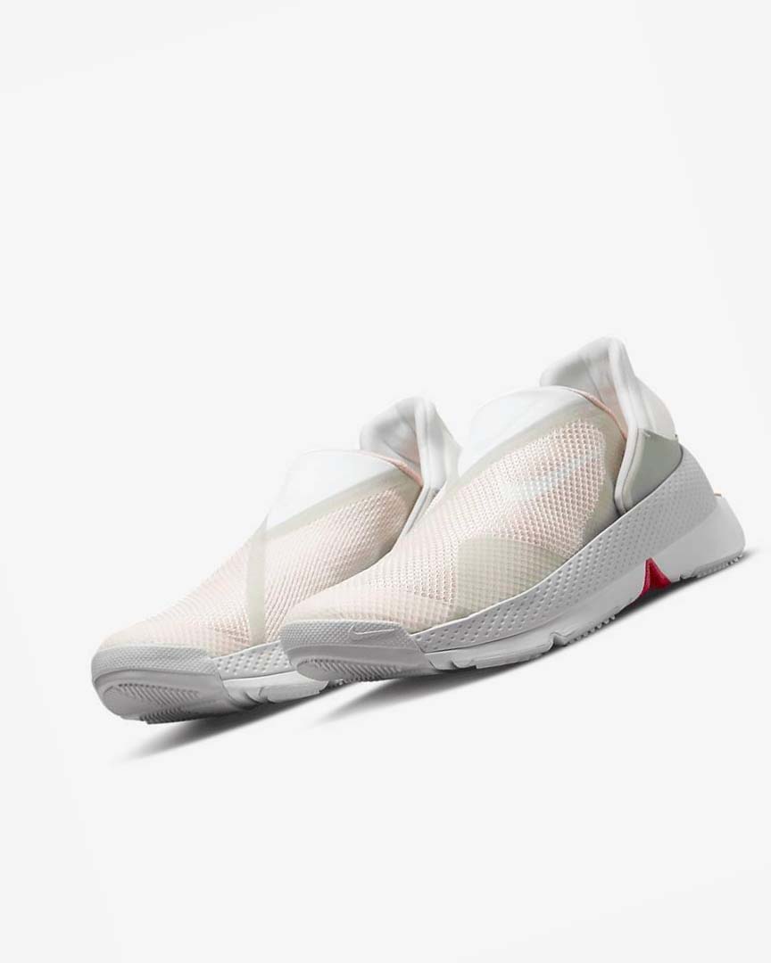 White / Orange / White Nike Go FlyEase Men's Sneakers | CA_5115