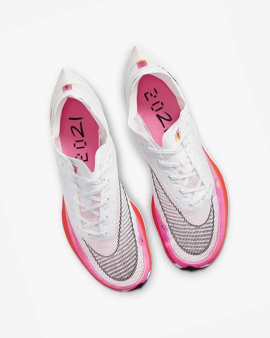 White / Pink / Black Nike ZoomX Vaporfly Next% 2 Men's Running Shoes | CA_2432