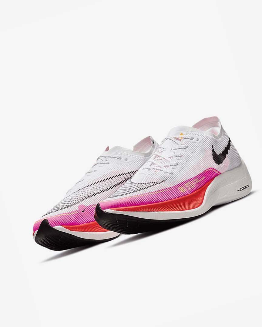 White / Pink / Black Nike ZoomX Vaporfly Next% 2 Men's Running Shoes | CA_2432